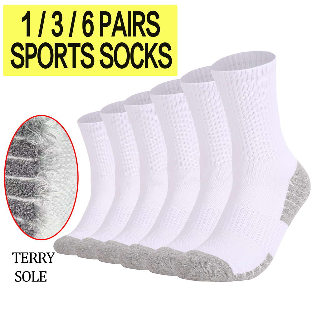 Athletic Sock Cushion - 1/3/6 Pasang Kaus Kaki Hiking Pria
